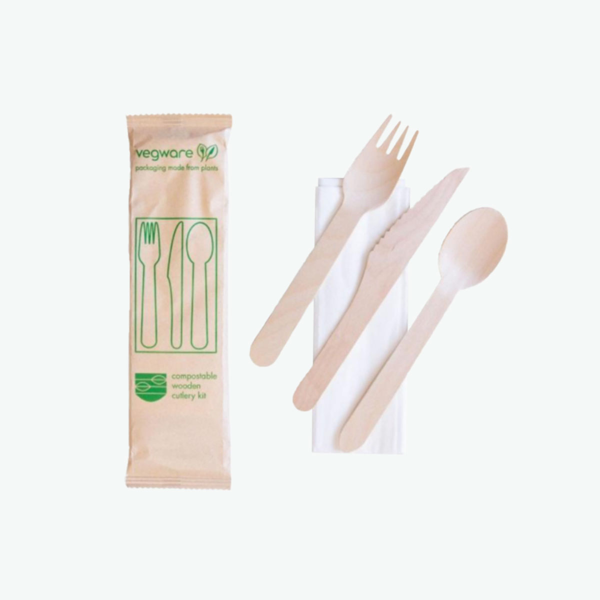 Set de Cubiertos de Madera